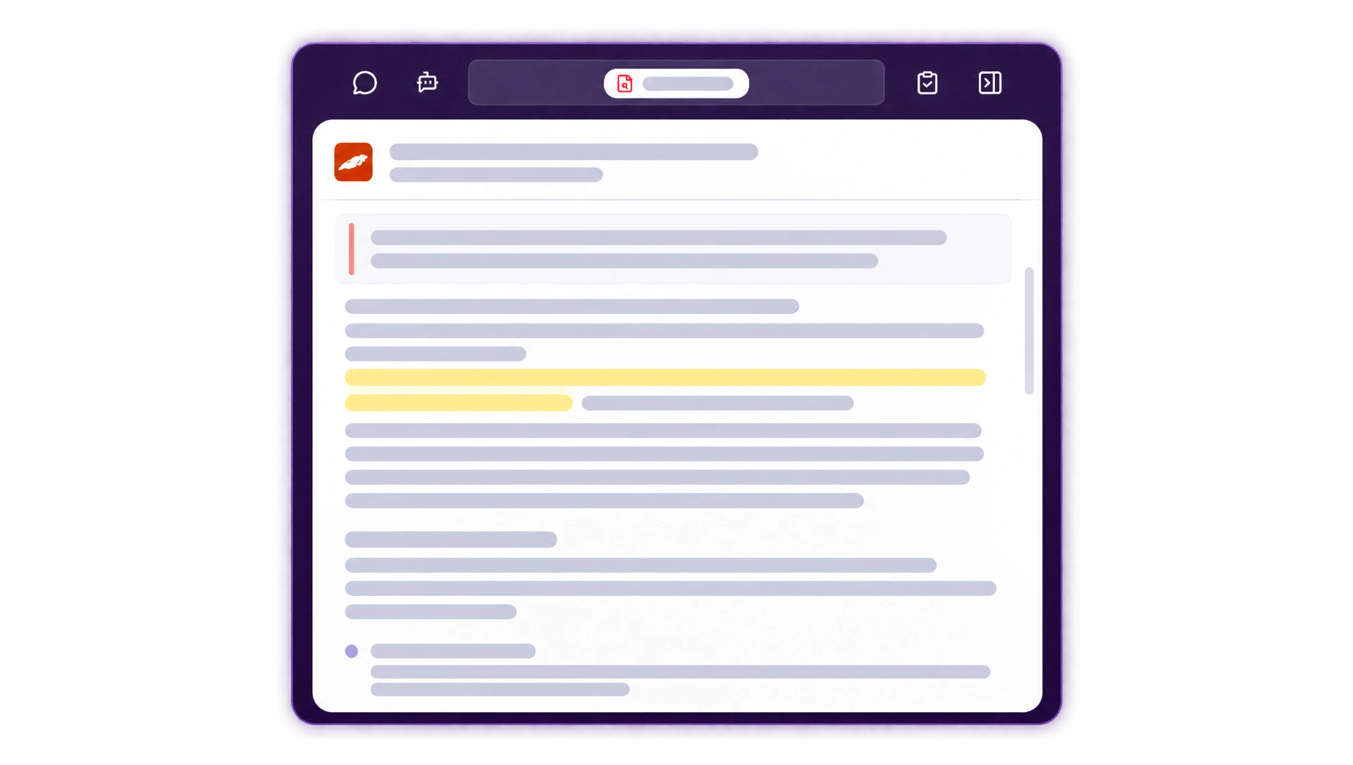 Review met per-zinsuggesties van de AI, gemarkeerde passages en jouw definitieve keuze